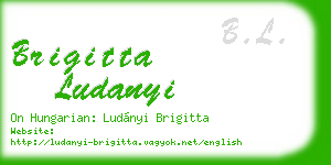 brigitta ludanyi business card